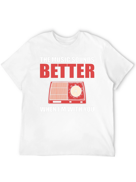 The Music Sounds Better T-Shirt Retro Radio Design