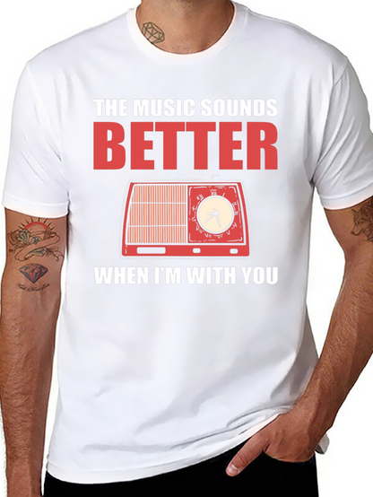 The Music Sounds Better T-Shirt Retro Radio Design