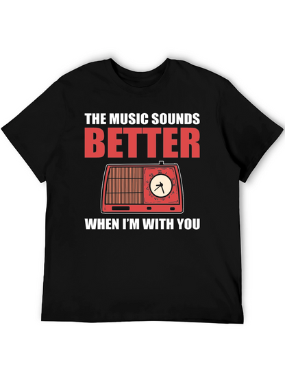 The Music Sounds Better T-Shirt Retro Radio Design