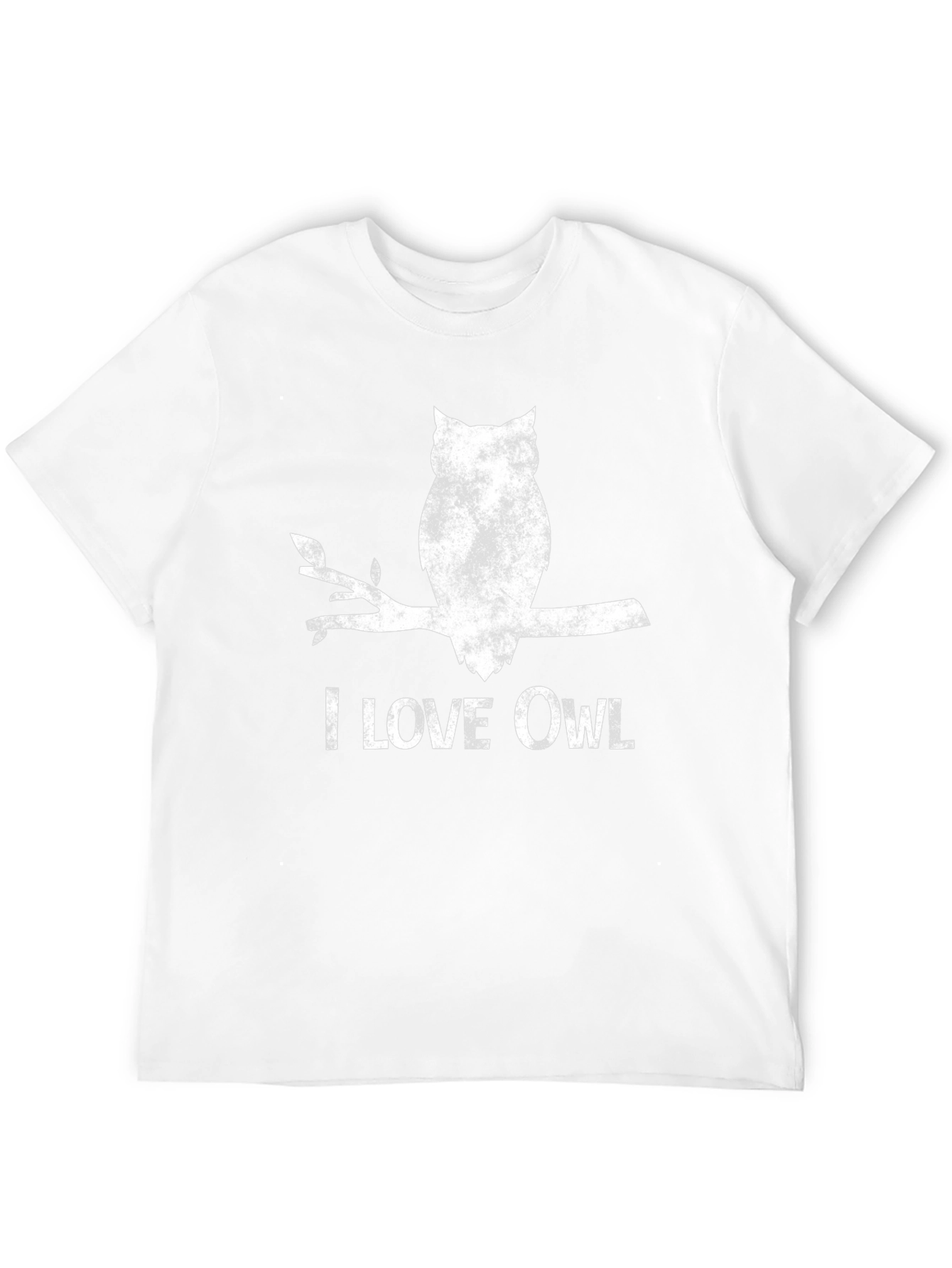 I Love Owl Graphic T-Shirt - Black