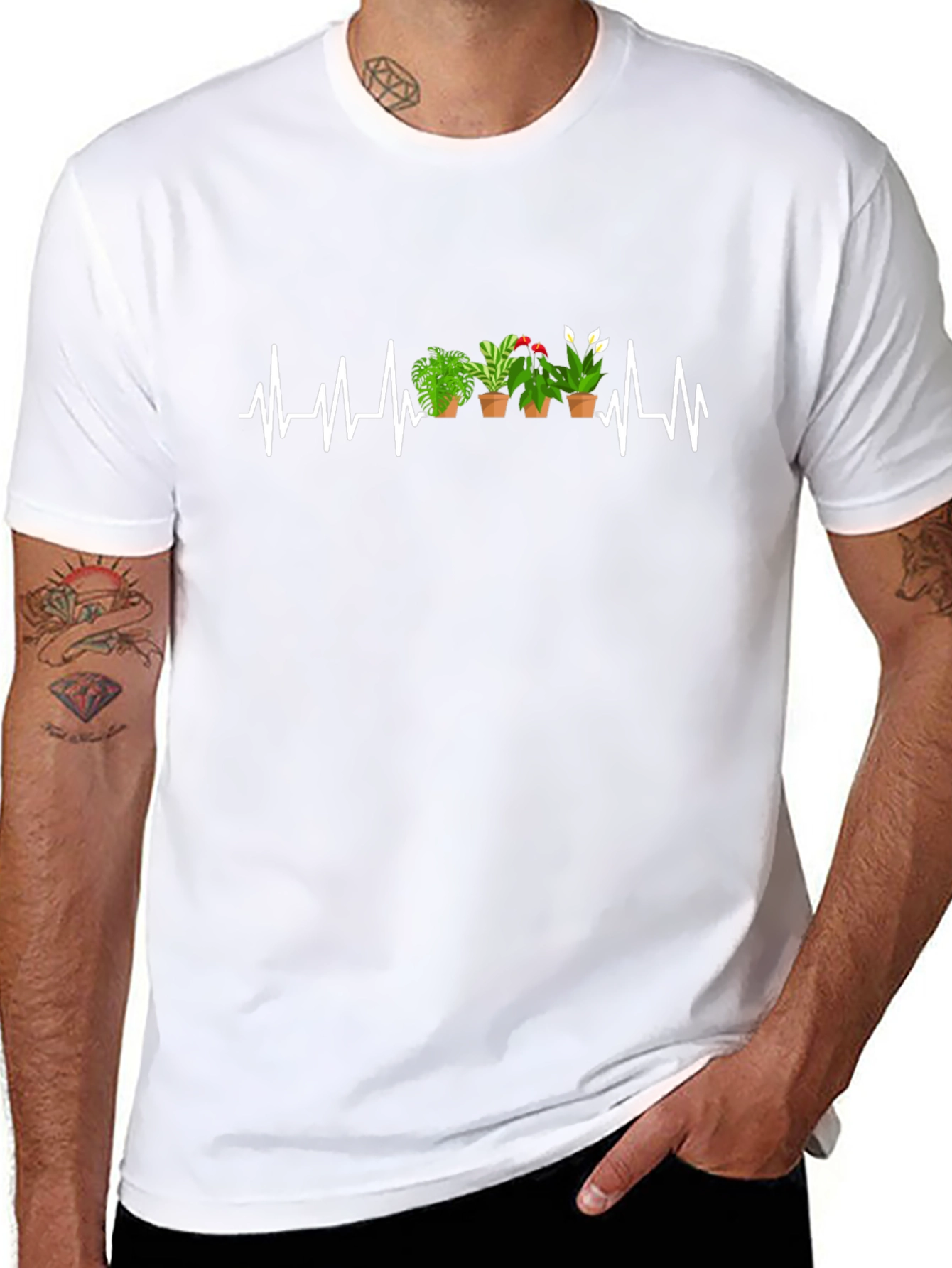 Heartbeat Plants Graphic T-Shirt - Gardener Gift