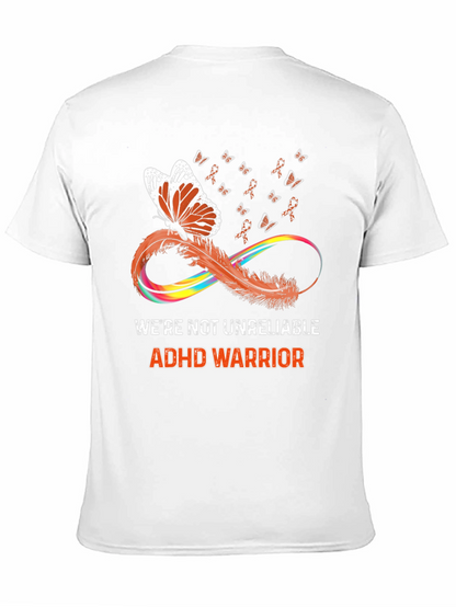 ADHD Warrior T-Shirt Butterfly Infinity Ribbon Design