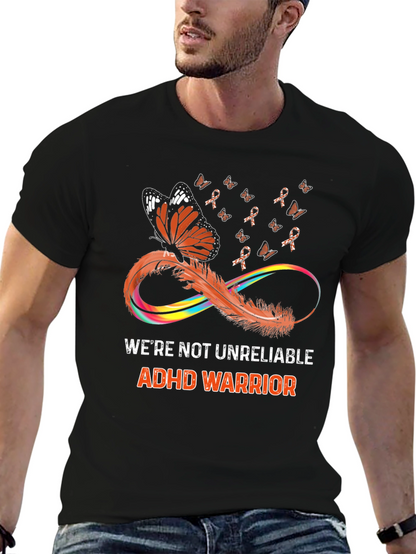 ADHD Warrior T-Shirt Butterfly Infinity Ribbon Design