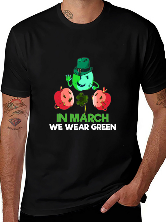 St. Patricks Day Graphic Tee - In March We Wear Green T-Shirt