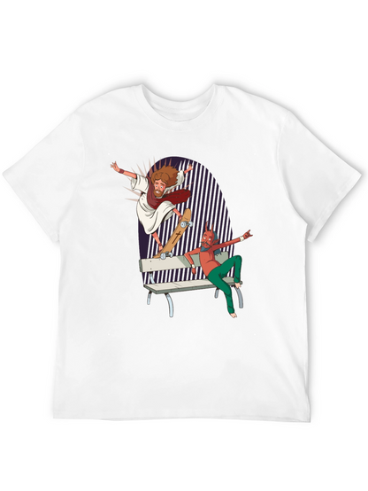 Skateboarding Jesus Tee - Rad Graphic Print T-Shirt