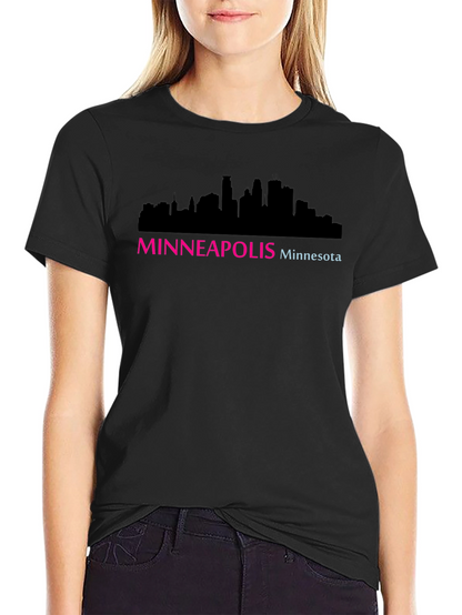 Minneapolis Skyline Graphic Tee - Black