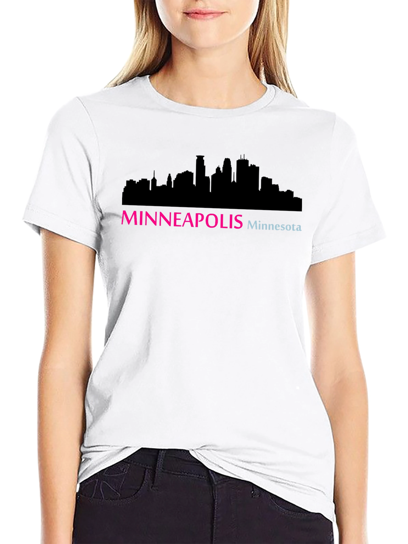 Minneapolis Skyline Graphic Tee - Black
