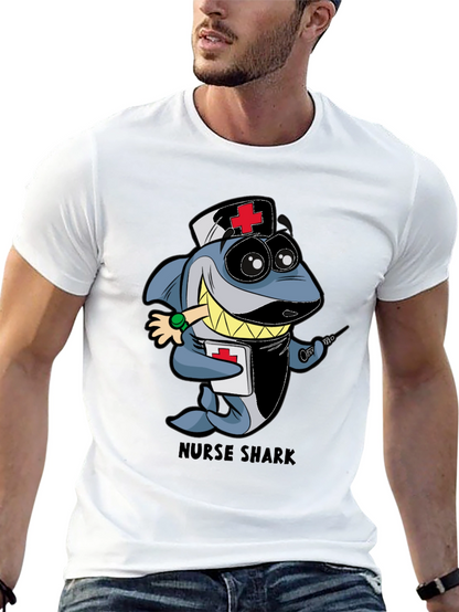 Nurse Shark Cartoon Graphic T-Shirt