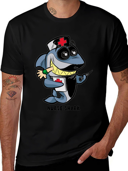 Nurse Shark Cartoon Graphic T-Shirt