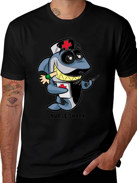 Nurse Shark Cartoon Graphic T-Shirt