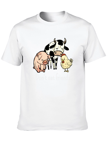 Vegan T-Shirt: Dont Eat Friends - Black