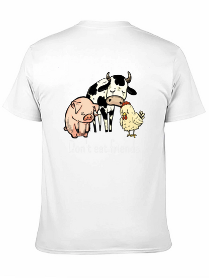 Vegan T-Shirt: Dont Eat Friends - Black