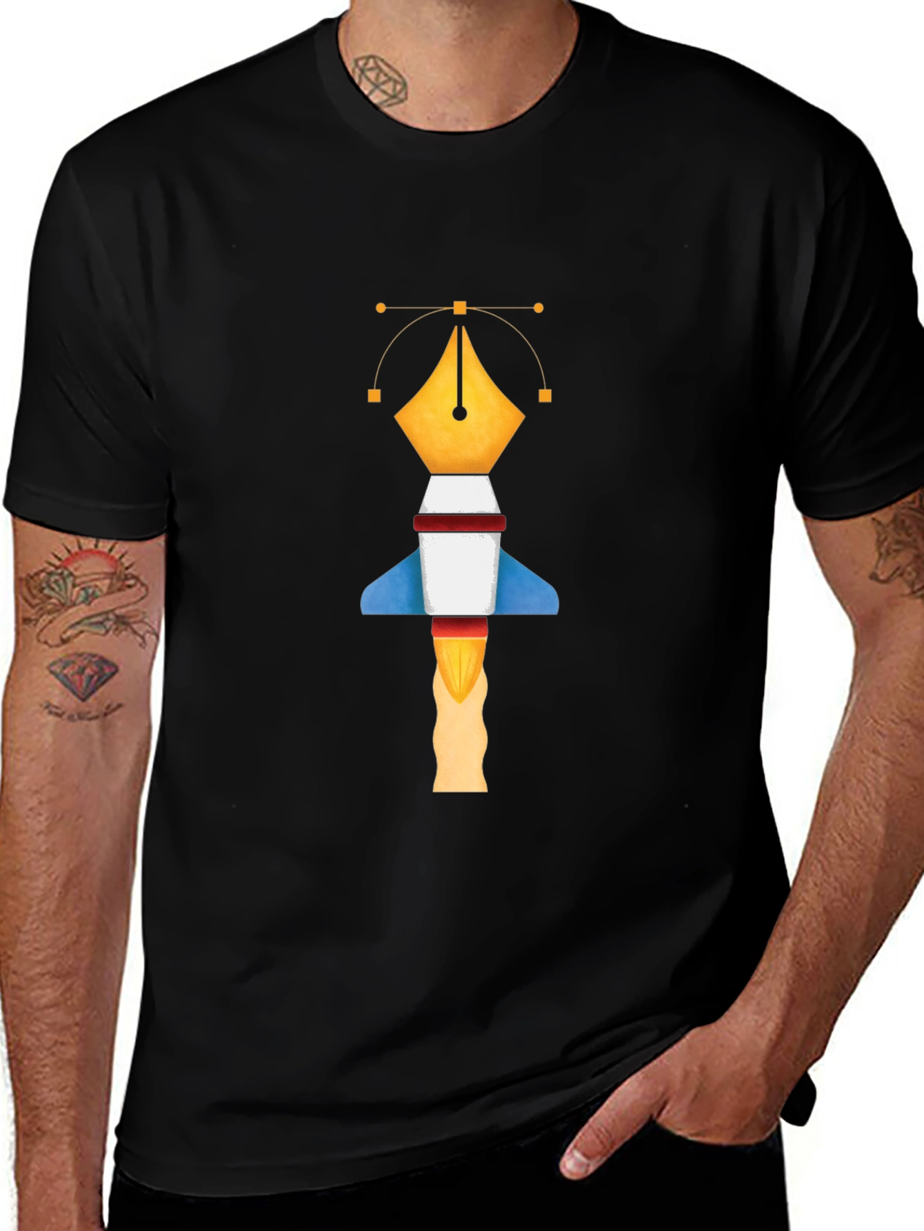 Graphic Designer Pen Rocket T-Shirt