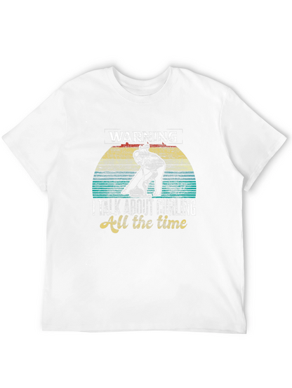 Warning: Curling All The Time Graphic T-Shirt