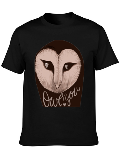 Owe You Owl Graphic Tee - Black Unisex T-Shirt