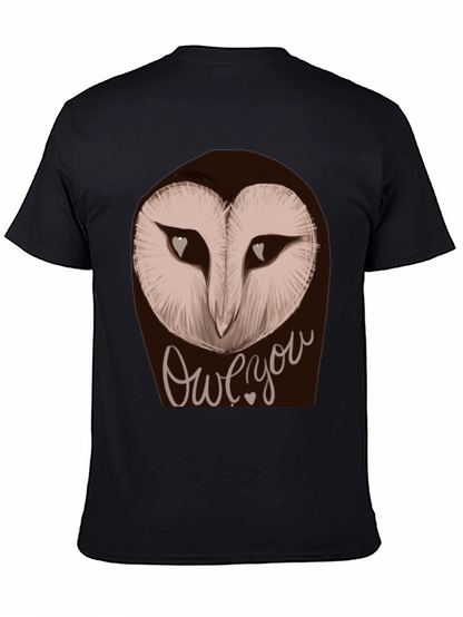 Owe You Owl Graphic Tee - Black Unisex T-Shirt