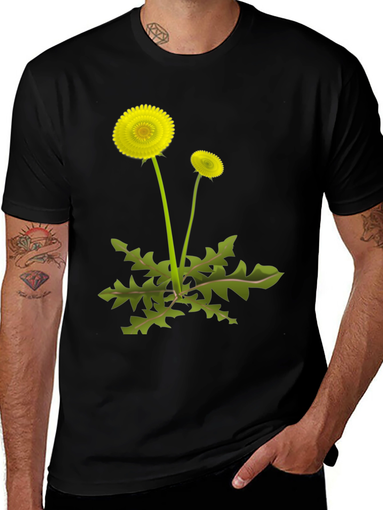 Dandelion Graphic Tee - Black
