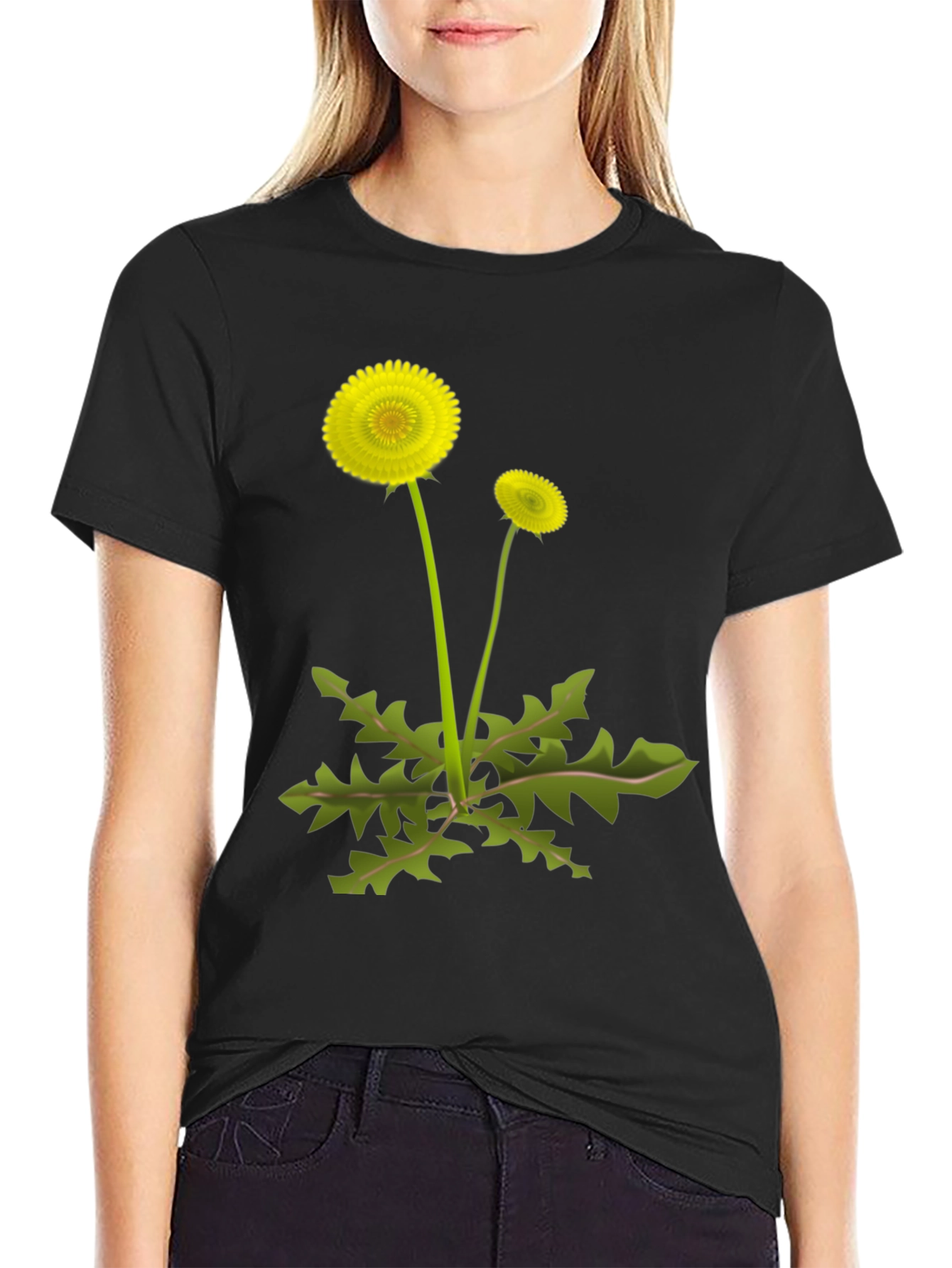 Dandelion Graphic Tee - Black