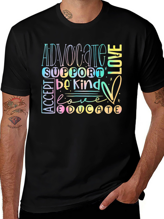 Advocate Love Be Kind T-Shirt - Autism Awareness