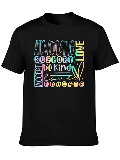 Advocate Love Be Kind T-Shirt - Autism Awareness