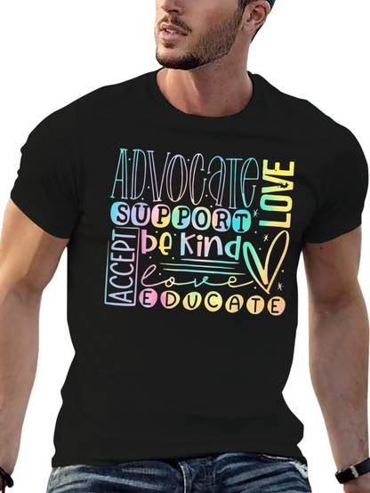 Advocate Love Be Kind T-Shirt - Autism Awareness