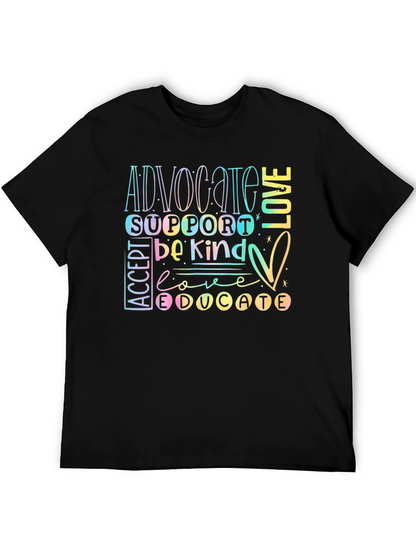 Advocate Love Be Kind T-Shirt - Autism Awareness