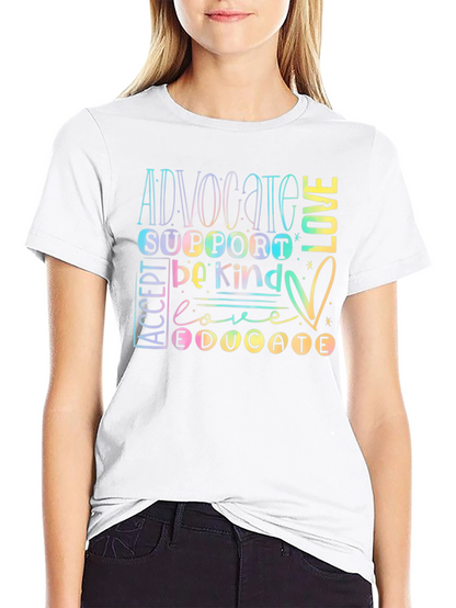 Advocate Love Be Kind T-Shirt - Autism Awareness