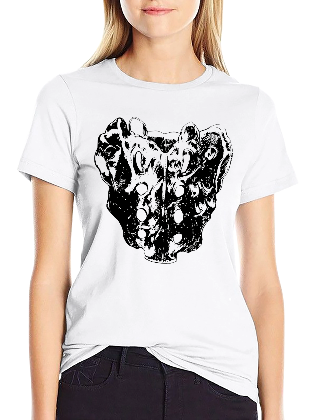 Abstract Graphic Print Crew Neck T-Shirt