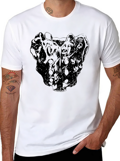 Abstract Graphic Print Crew Neck T-Shirt