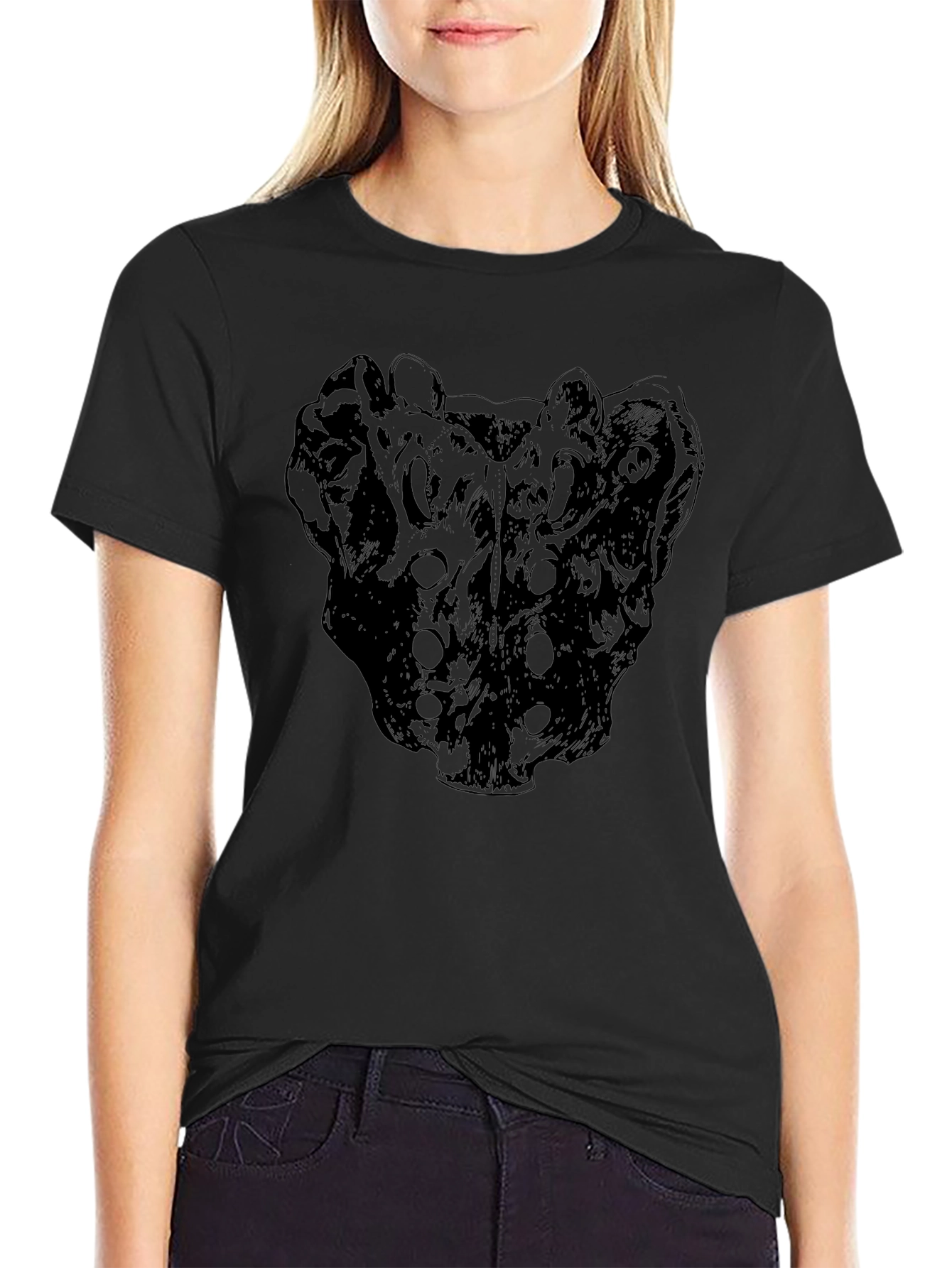 Abstract Graphic Print Crew Neck T-Shirt