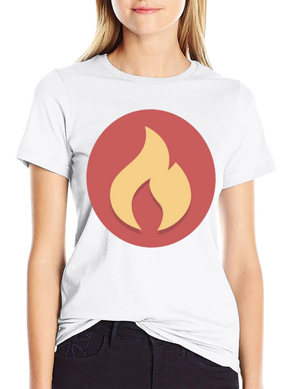 Flame Graphic Black Tee - Casual Style