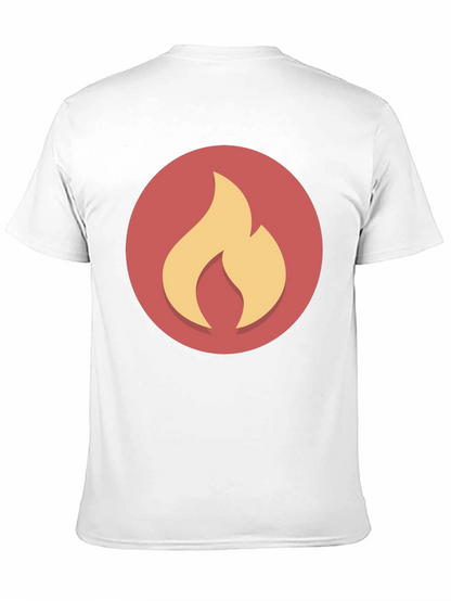 Flame Graphic Black Tee - Casual Style