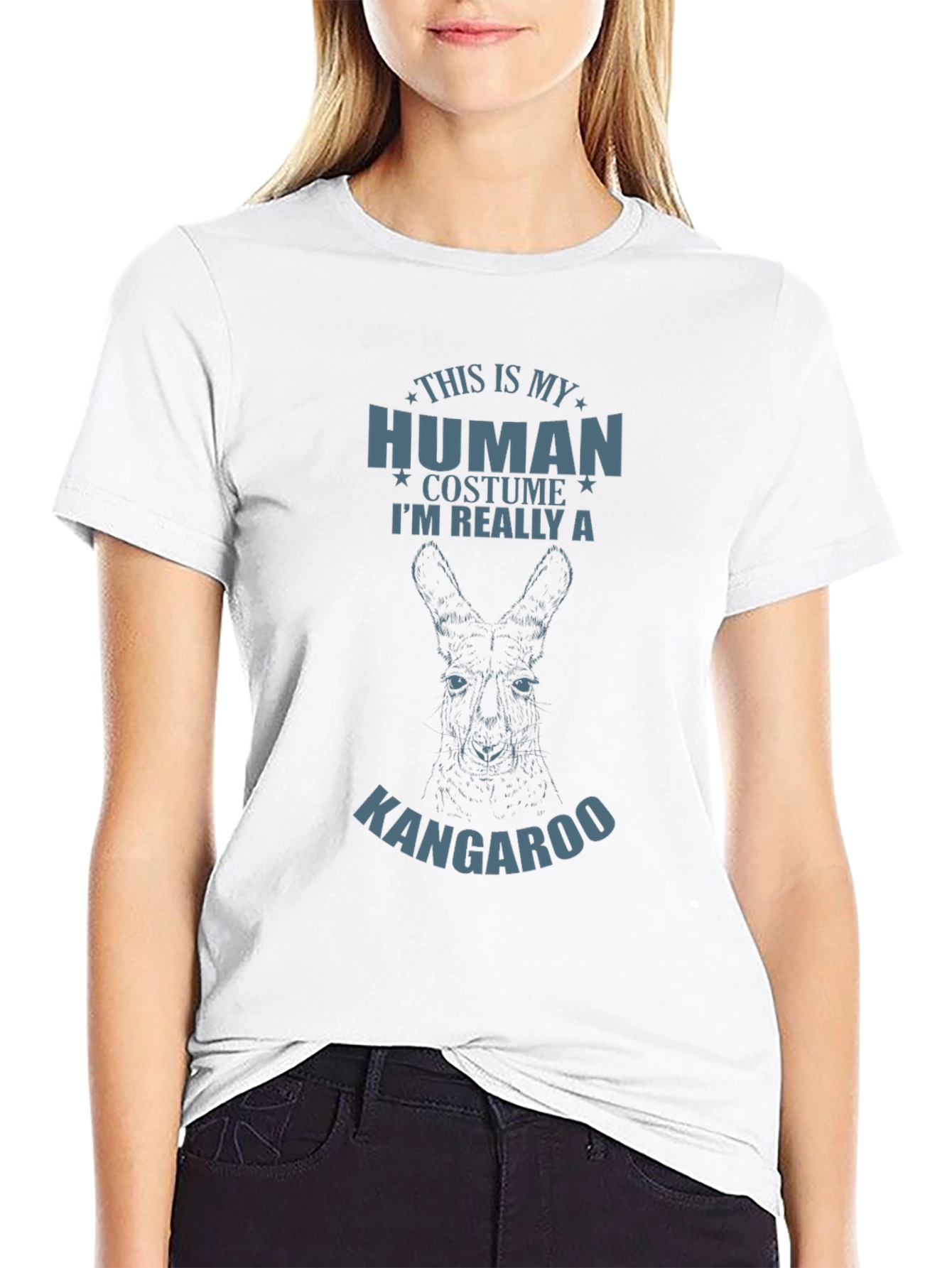 Human Costume Kangaroo Graphic Novelty Tee