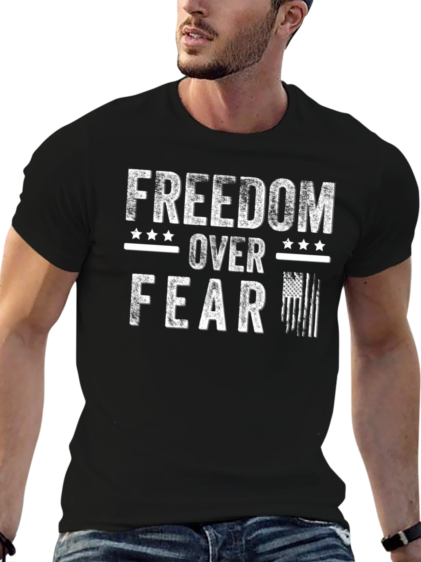 Freedom Over Fear Patriotic T-Shirt