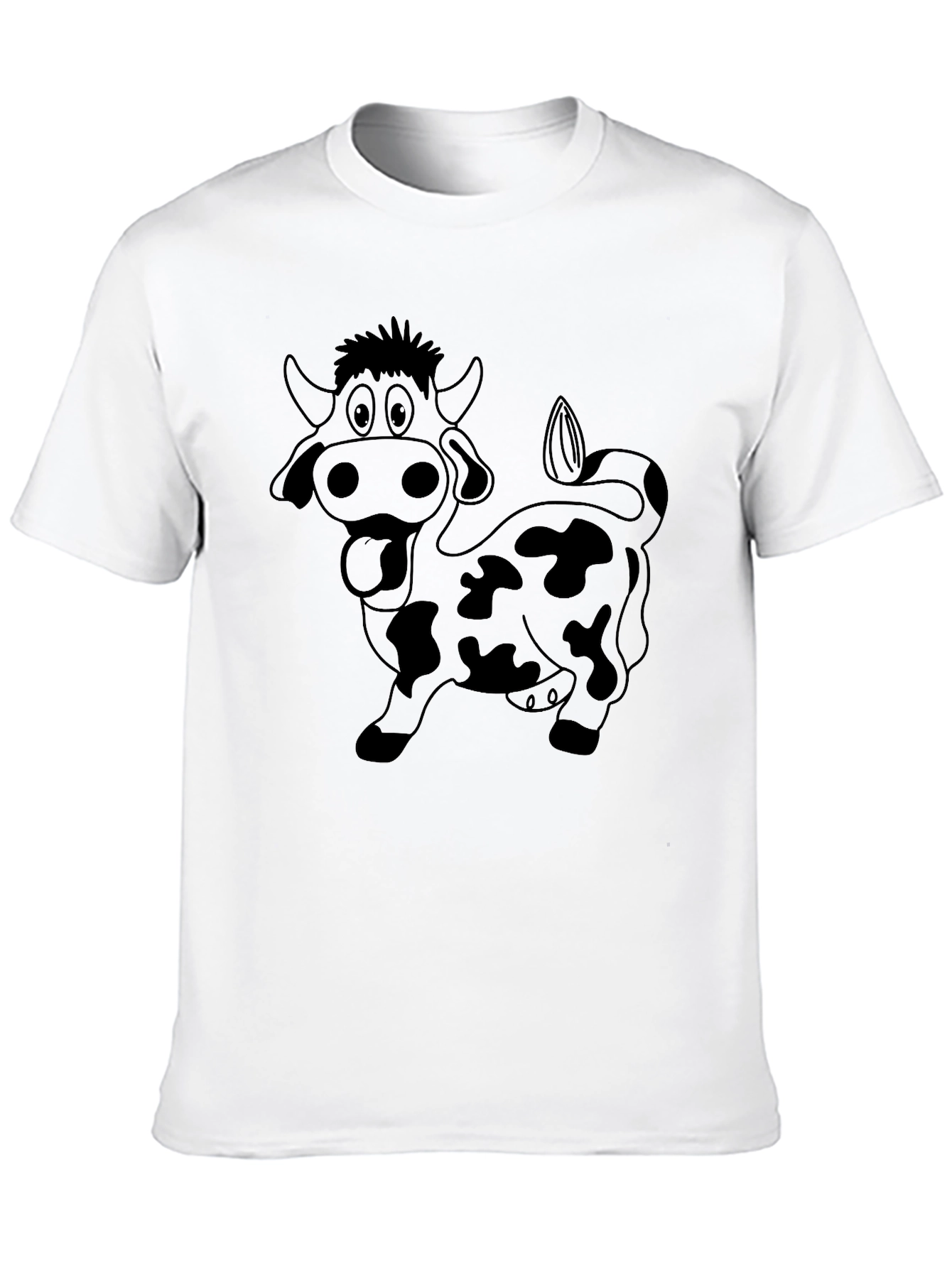 Funny Cow Graphic T-Shirt - Black Cotton Tee