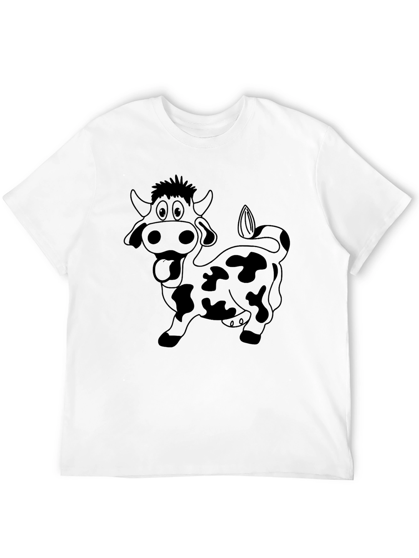 Funny Cow Graphic T-Shirt - Black Cotton Tee
