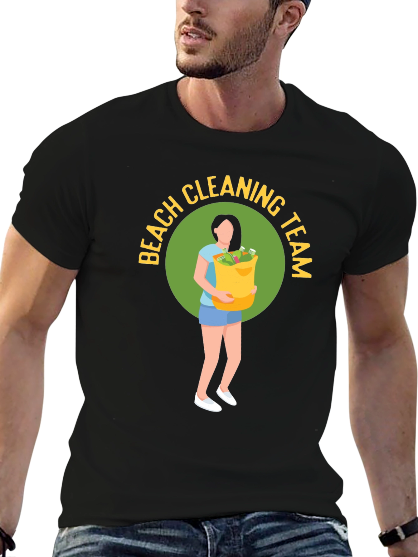 Beach Cleaning Team Graphic T-Shirt