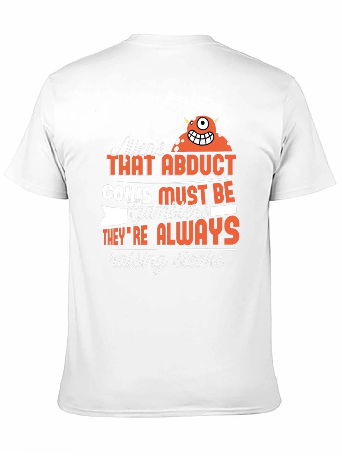 Aliens Abduct Cows Gamblers T-Shirt