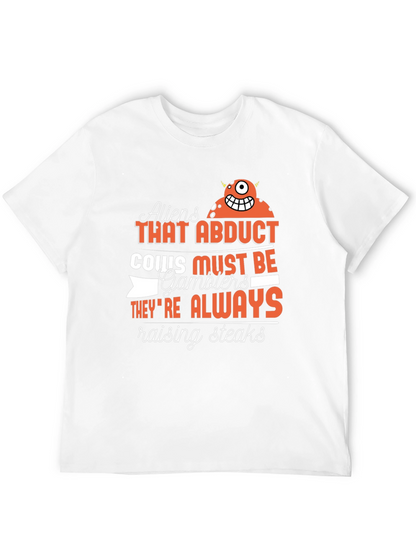 Aliens Abduct Cows Gamblers T-Shirt