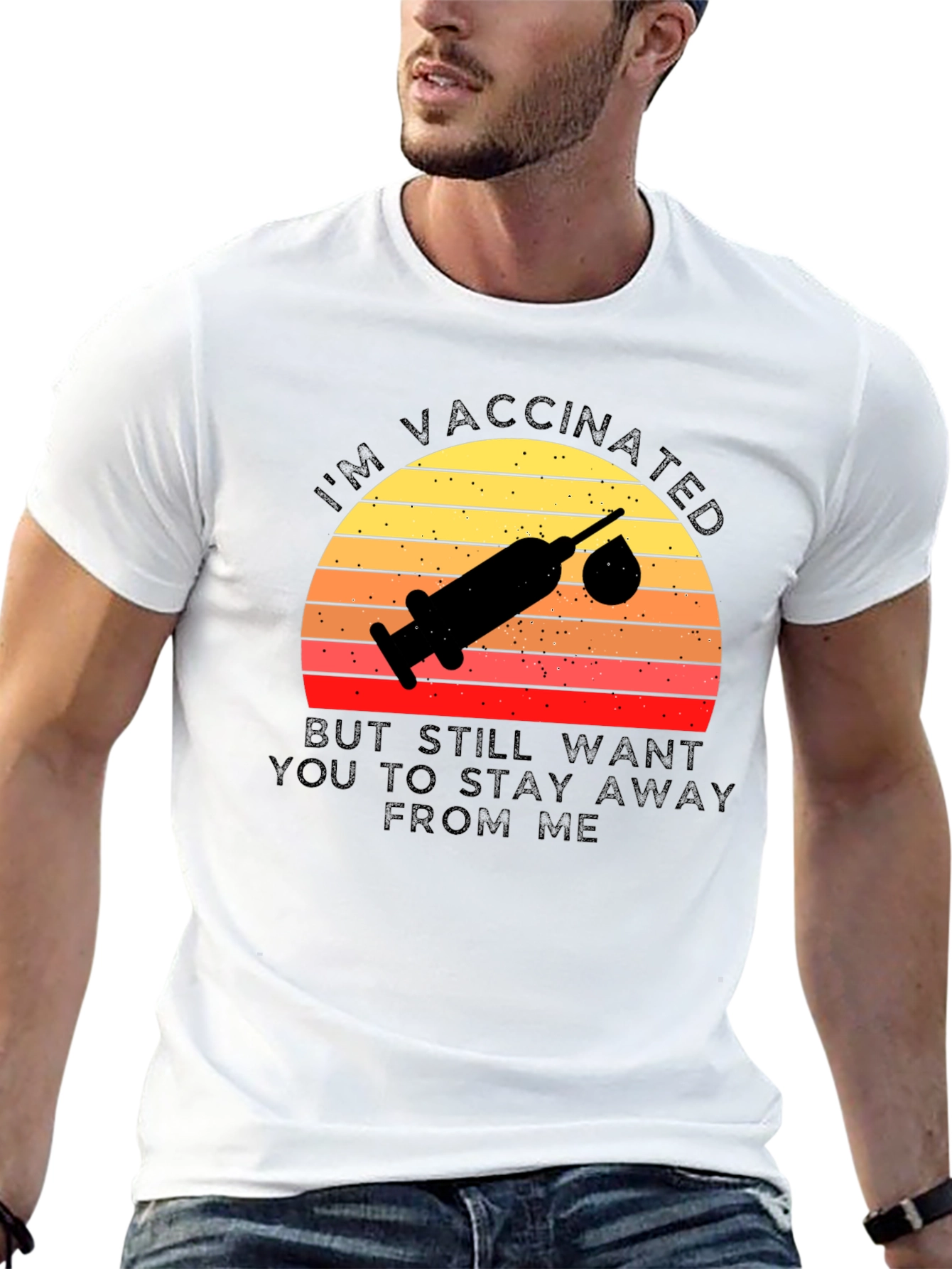 Vaccinated Graphic Tee - Stay Away T-Shirt