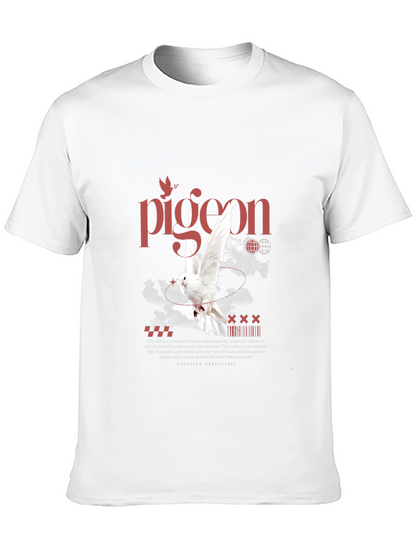 Pigeon Graphic Print T-Shirt - Peace & Tranquility