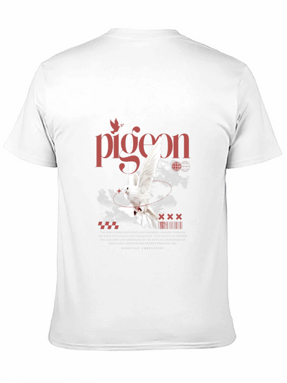 Pigeon Graphic Print T-Shirt - Peace & Tranquility