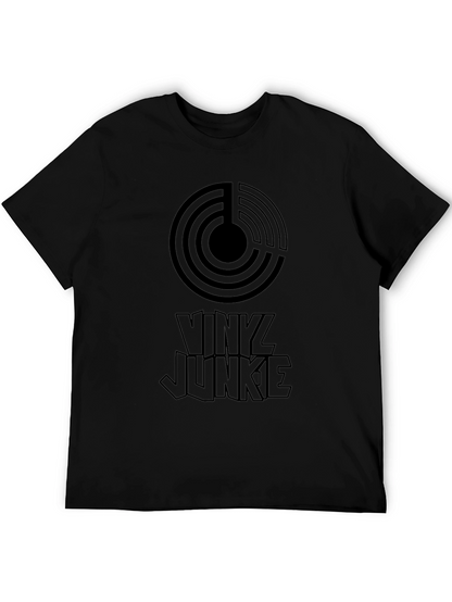 Vinyl Junkie Black Graphic Tee