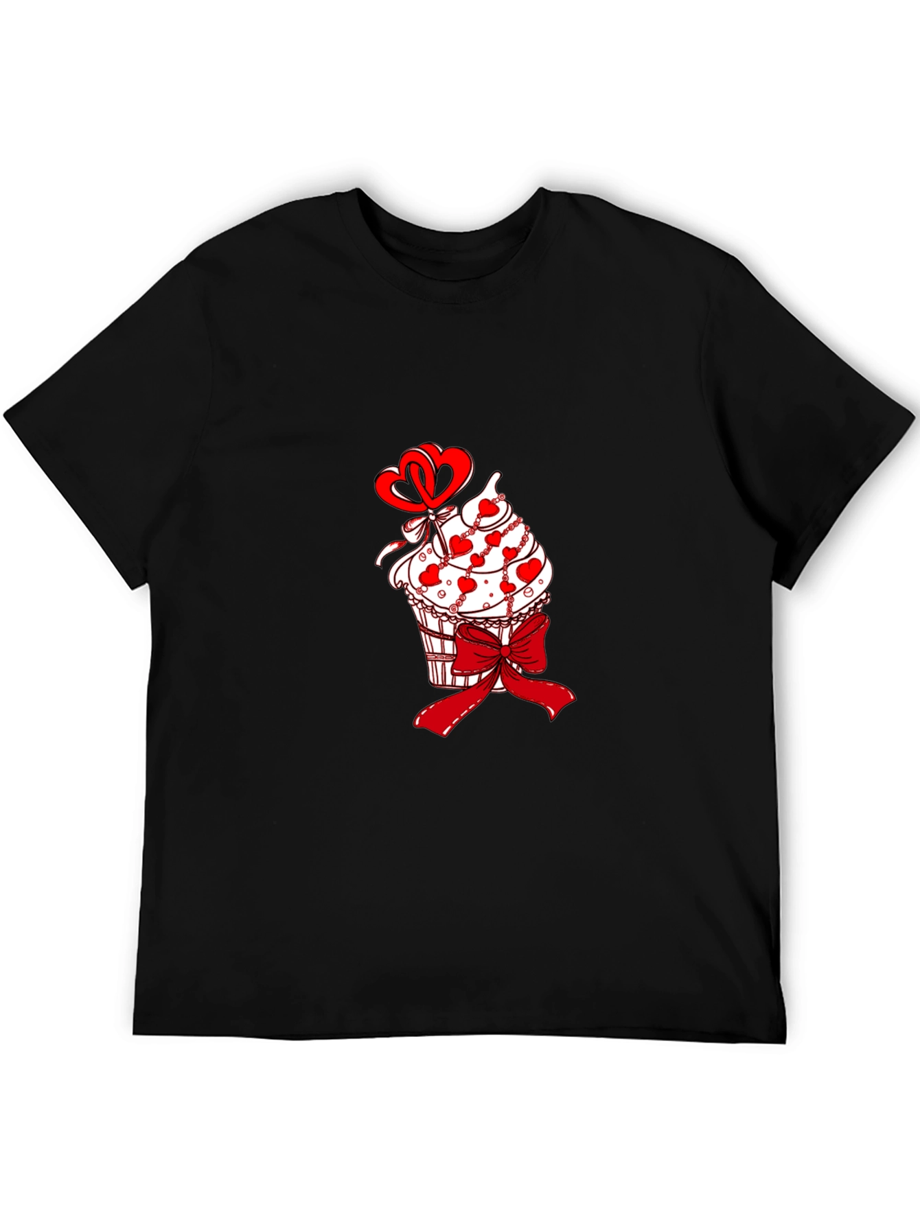 Cupcake Heart Bow Valentines T-Shirt
