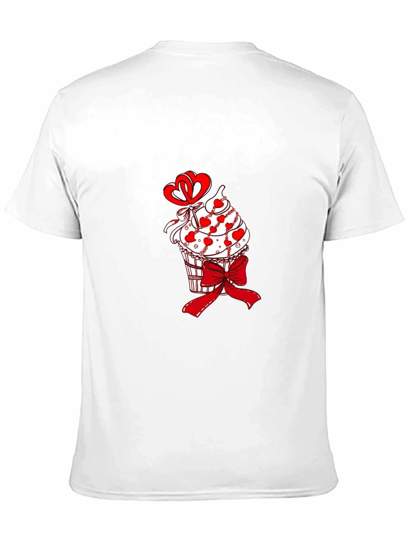 Cupcake Heart Bow Valentines T-Shirt