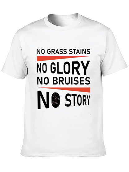 No Grass Stains Baseball T-Shirt