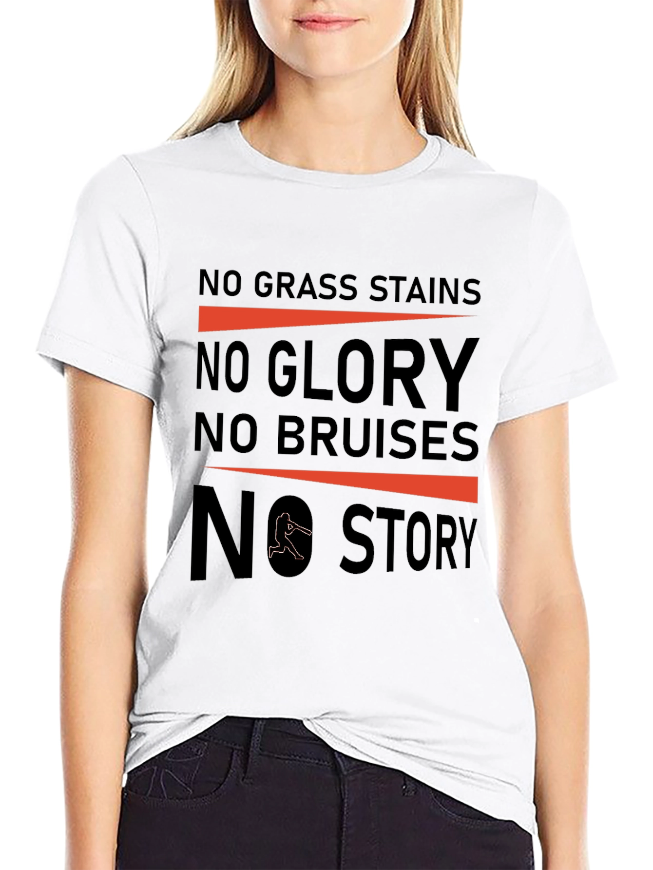 No Grass Stains Baseball T-Shirt
