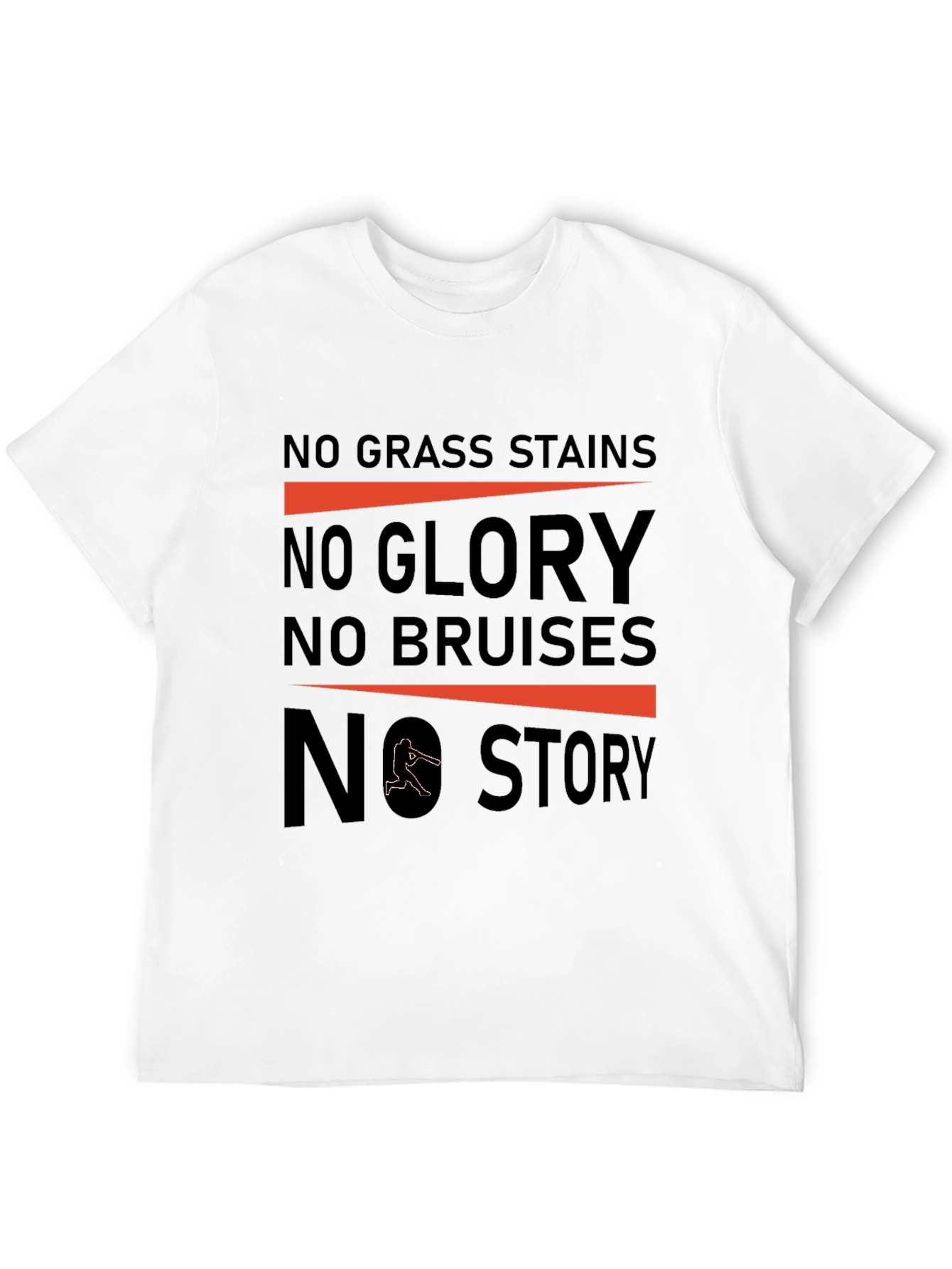 No Grass Stains Baseball T-Shirt