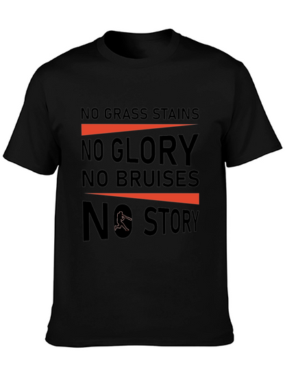 No Grass Stains Baseball T-Shirt