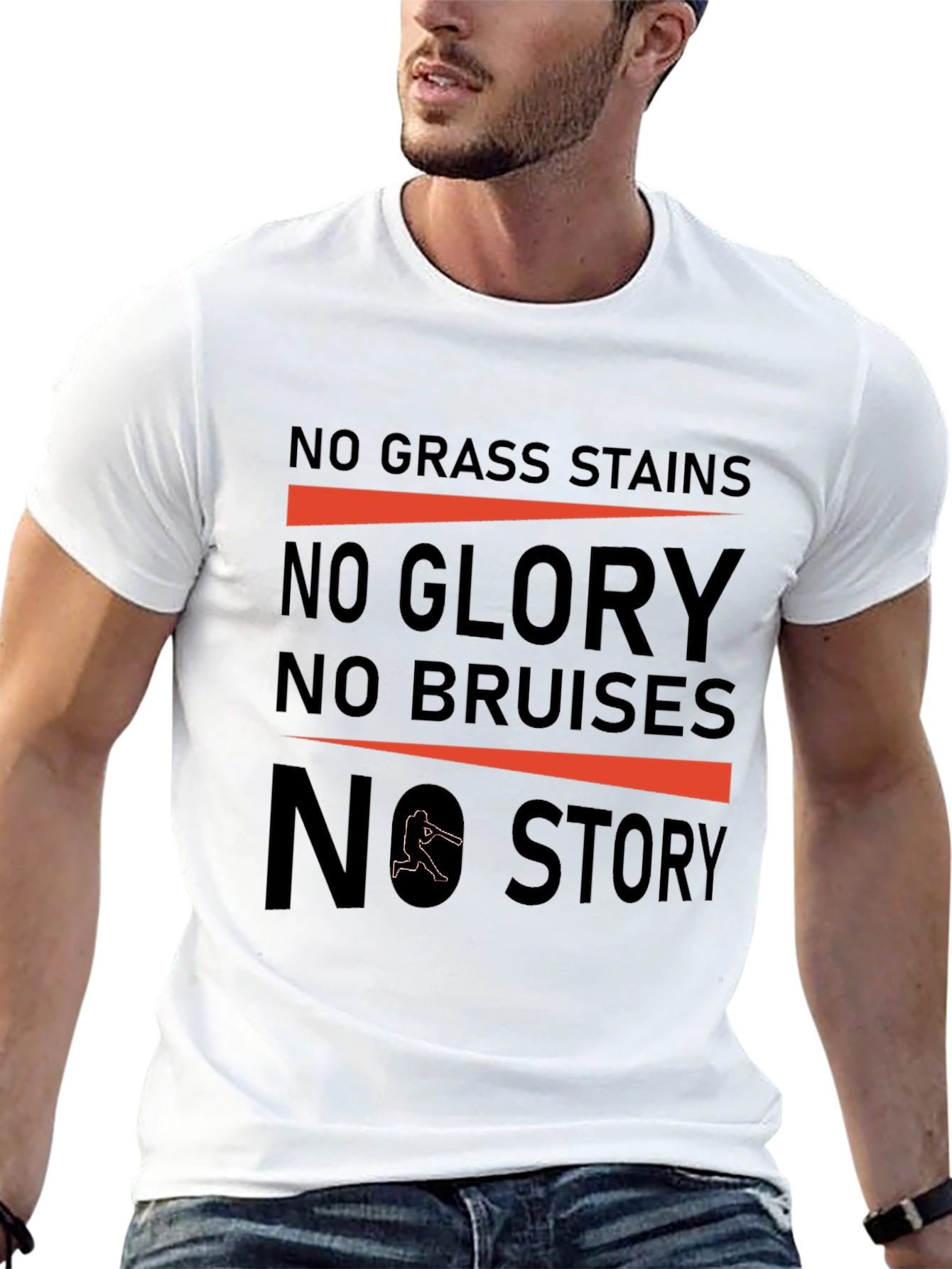 No Grass Stains Baseball T-Shirt
